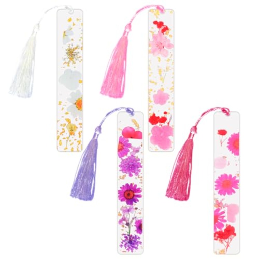 Dried Flower Bookmark - Latest Arrival4Pcs Bookmarks for Women Dried