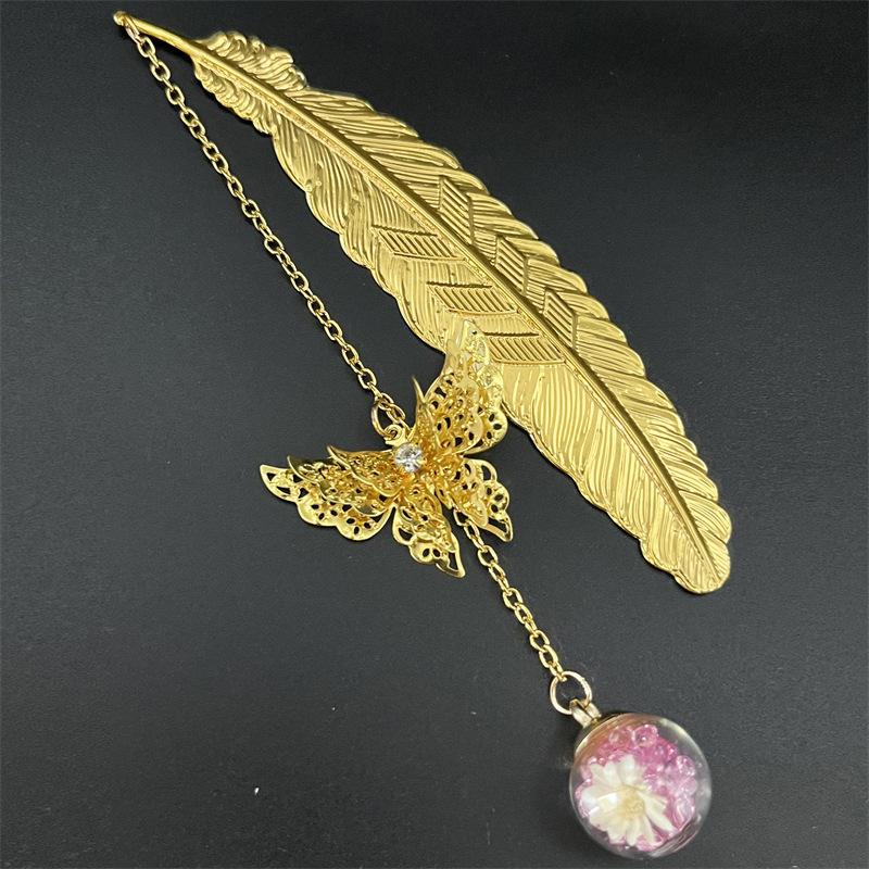 1PC Metal Bookmark Creative Im - Dried Flower Bookmark recensie en prijs