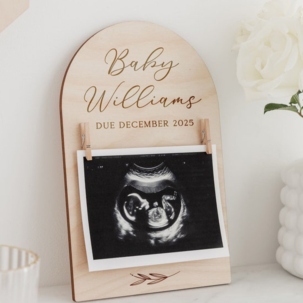 Personalised Pregnancy Announc - Engraved Wood Frame recensie en prijs