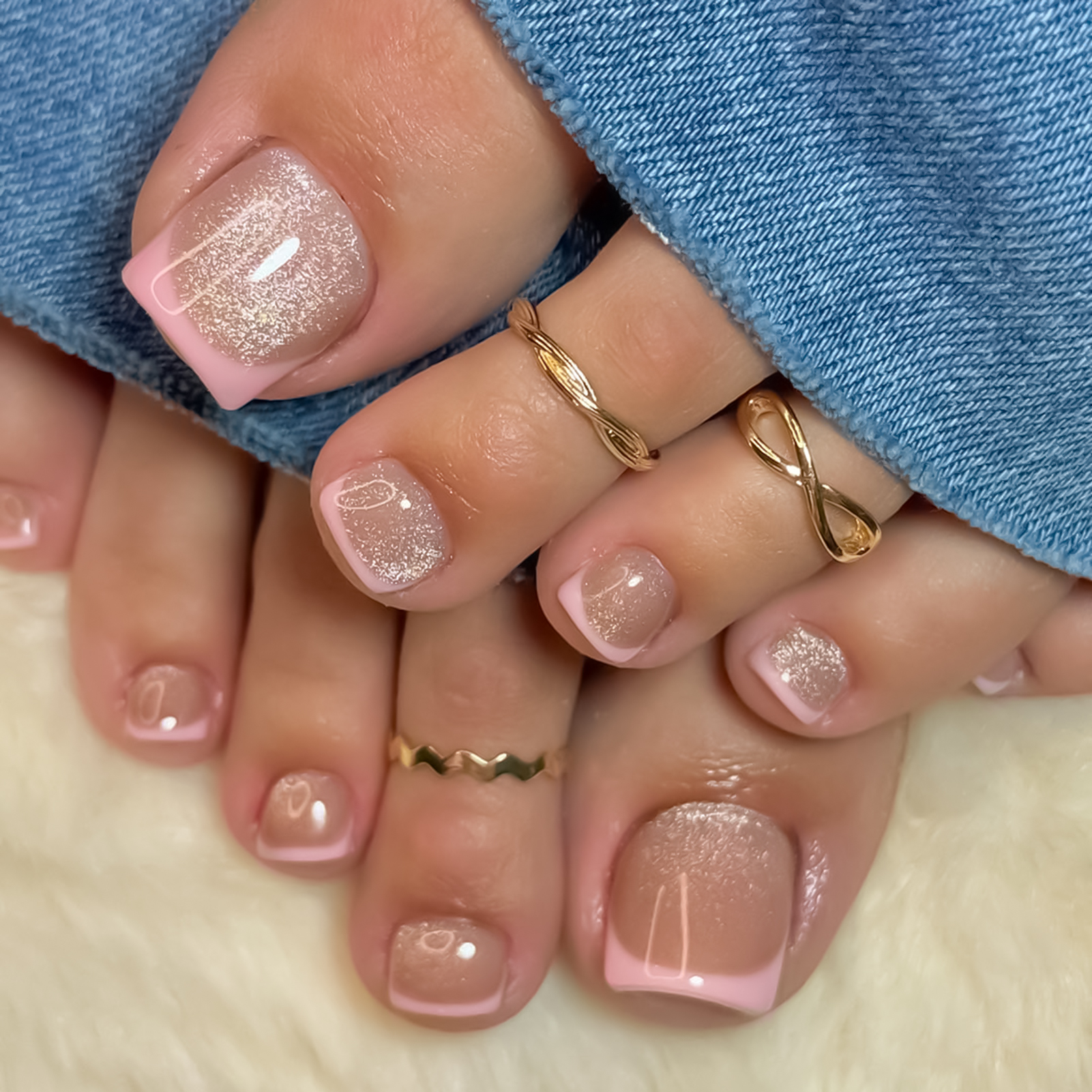 Nude Pink Color Fake Toenails  - Pressed Flower Art recensie en prijs