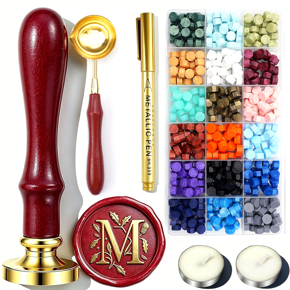 Letter M Wax Seal Stamp Kit wi - Wax Seal Letter Kit recensie en prijs