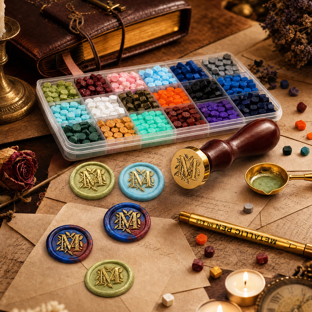 Letter M Wax Seal Stamp Kit wi - Wax Seal Letter Kit recensie en prijs