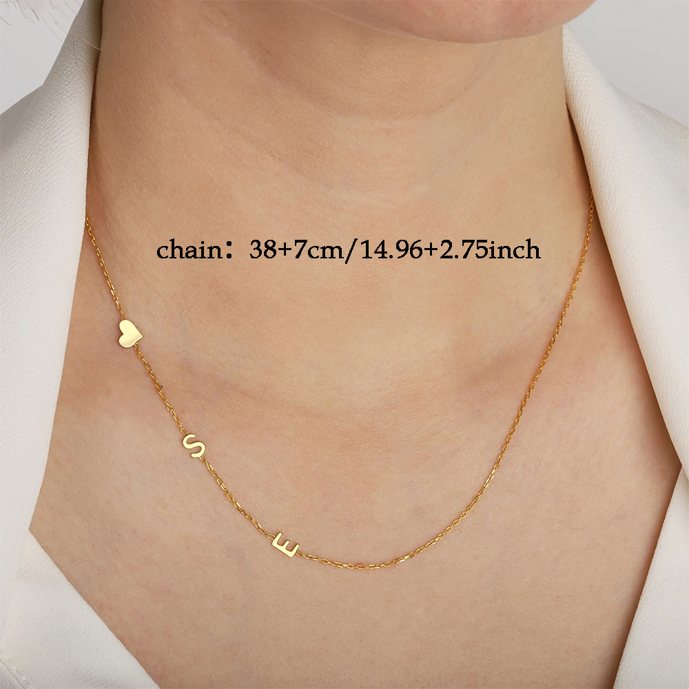 Custom Heart Sideways Letter I - Name Necklace Custom recensie en prijs