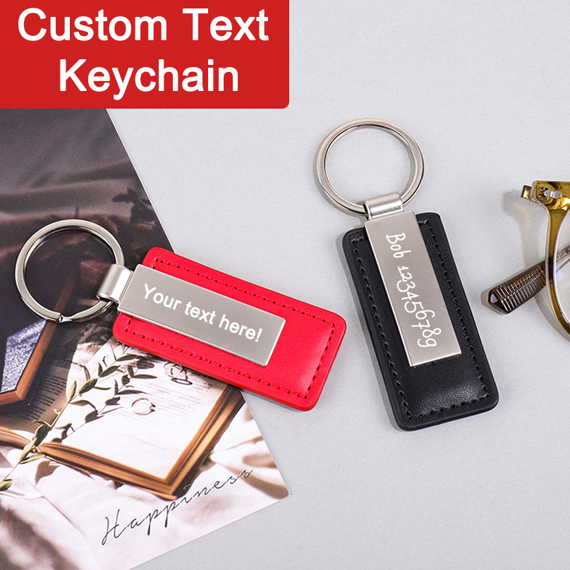 PU Leather Custom Name Keychai - Initial Ring Custom recensie en prijs