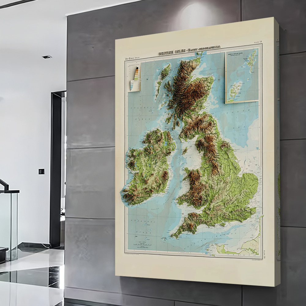 3D Relief Map of 1922 British  - Custom Map Poster recensie en prijs
