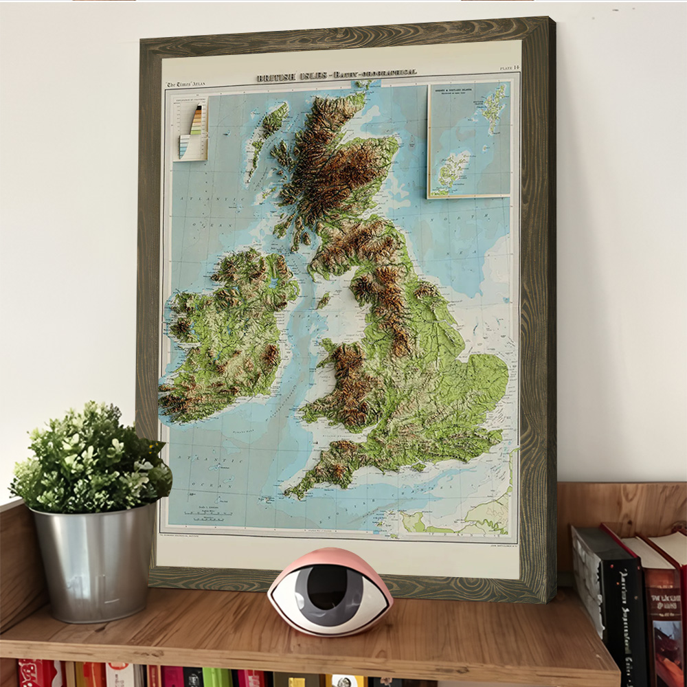 3D Relief Map of 1922 British  - Custom Map Poster recensie en prijs