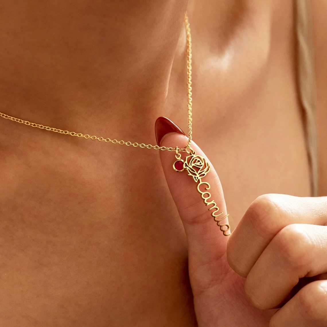 Personalized Custom Name Neckl - Birth Flower Necklace recensie en prijs