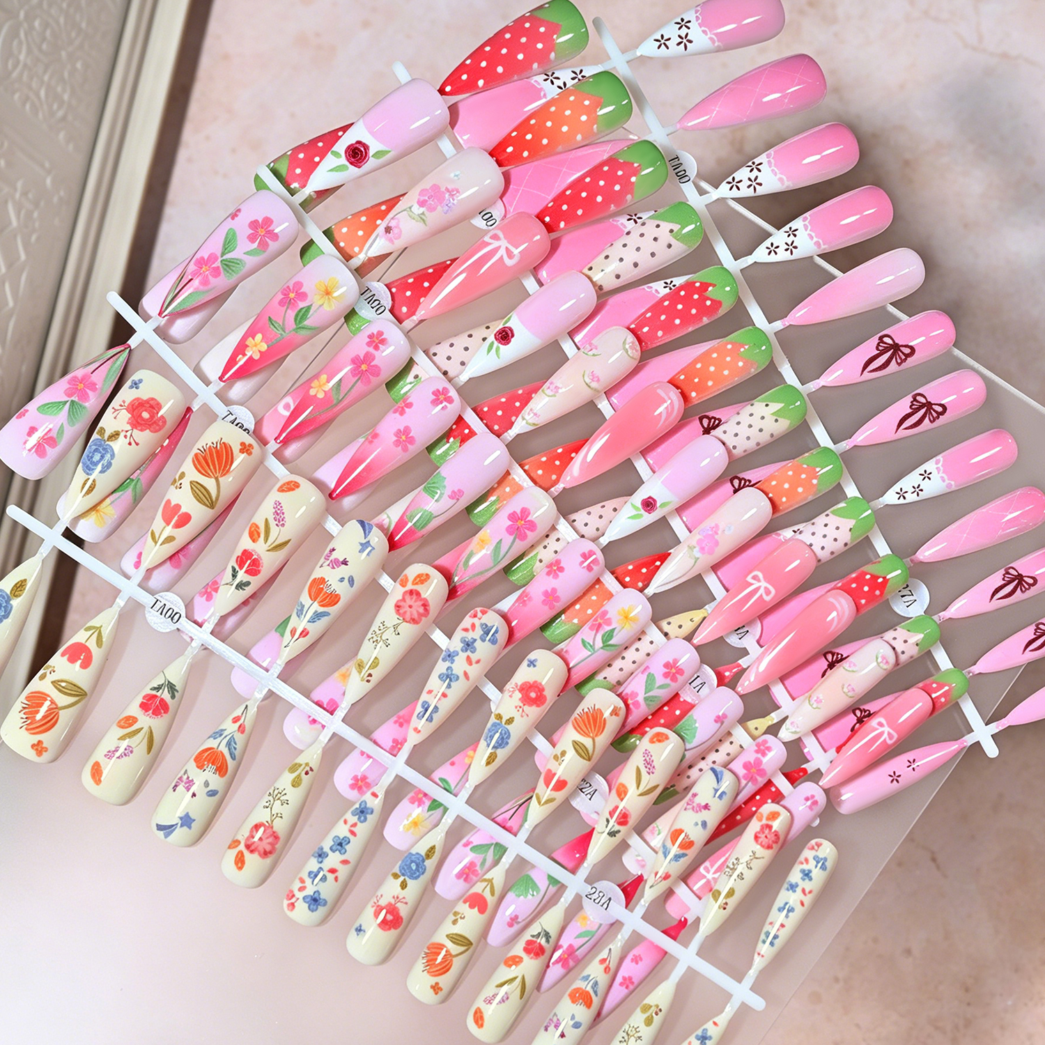 120Pcs Long Almond Press On Na - Pressed Flower Art recensie en prijs