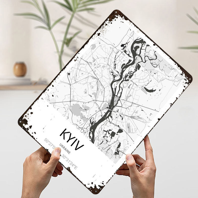 Kyiv City Map Printed Poster C - Custom Map Poster recensie en prijs