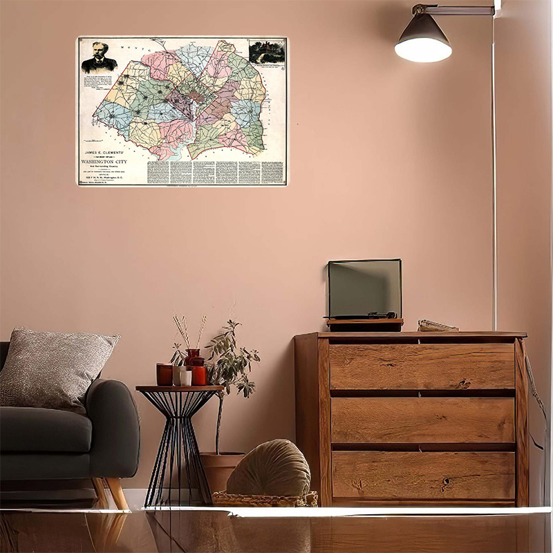 Map of Washington City Printed - Custom Map Poster recensie en prijs