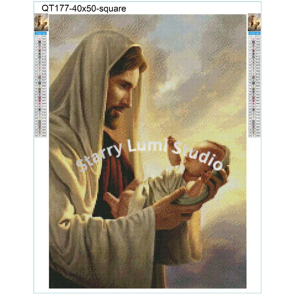 5D Full Square Painting God Mo - Photo Mosaic Print recensie en prijs