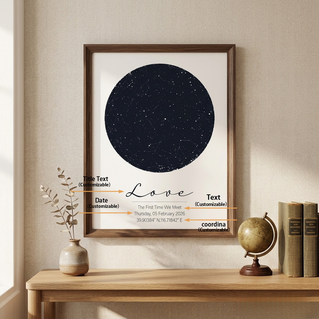 Personalized Star Map Print Cu - Custom Star Map recensie en prijs