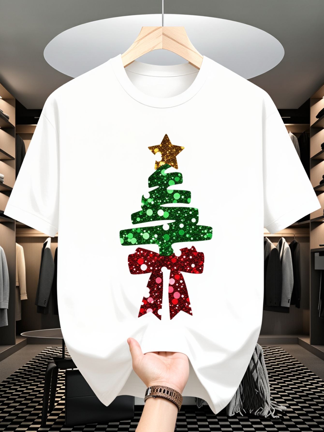 Men's T-Shirt, Christmas Tree  - Family Tree Print recensie en prijs