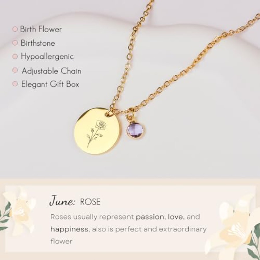 Birth Flower Necklaces for Wom - Birth Flower Necklace recensie en prijs