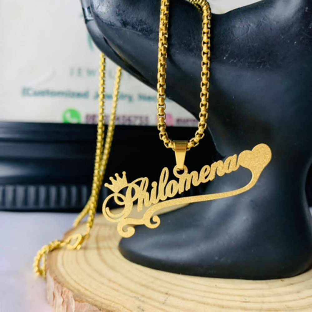 Custom Frosted Name Necklace f - Name Necklace Custom recensie en prijs