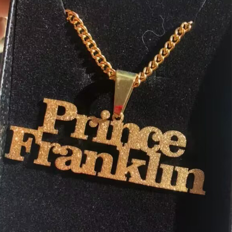 Custom Frosted Name Necklace f - Name Necklace Custom recensie en prijs