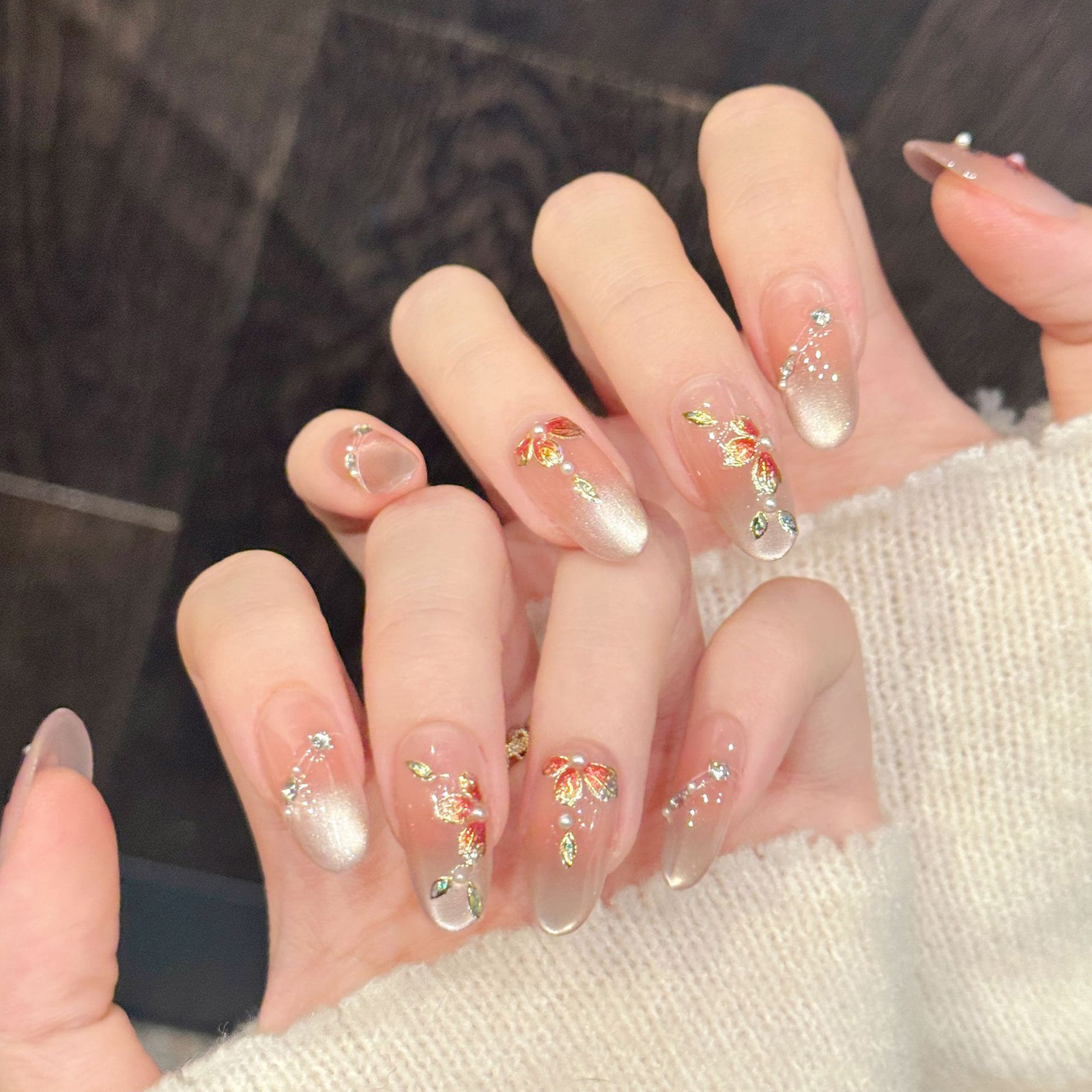 10pcs Handmade Fake Nails Pres - Pressed Flower Art recensie en prijs