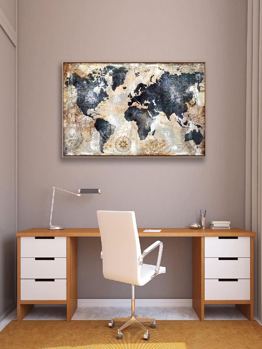 Framed World Map Wall Art Prin - Custom Star Map recensie en prijs